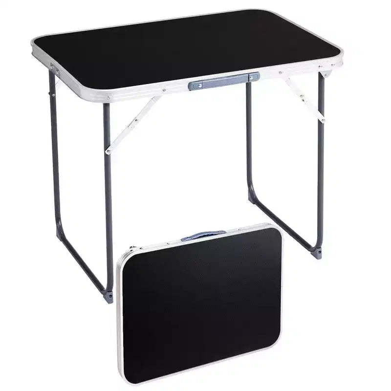 Karl Home 2.3Ft. Brown Rectangular Patio Folding Table Aluminum