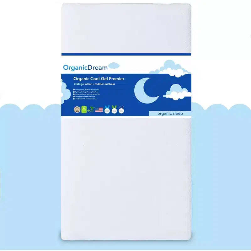 Organic Dream Certified Organic Cool-Gel Premier 2-Stage Crib & Toddler Mattress