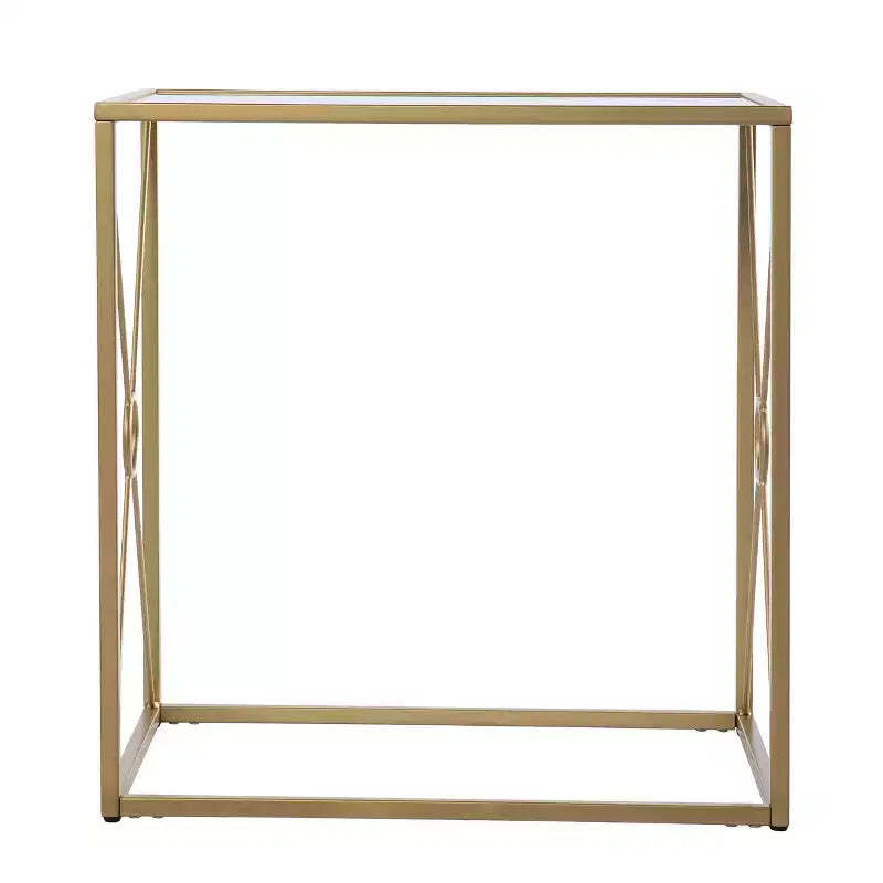 Larden Mirror-Top End Table - Gold - SEI