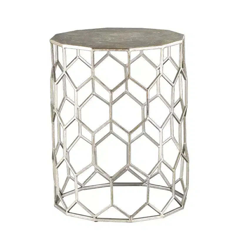 Clarissa Metal Accent Table - Silver - SEI