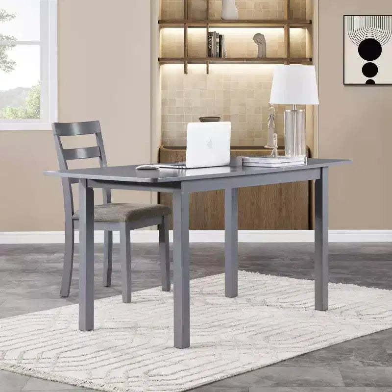 MAYEERTY Brown Wooden Kitchen Chairs with Wood Legs, Nonslip Foot Pads Upholsteres Armless Chairs Set of 2