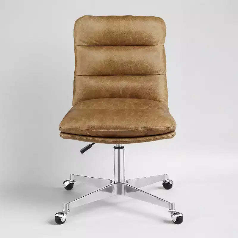 Art Leon Genuine Leather Swivel and Adjustable Home Office Chair