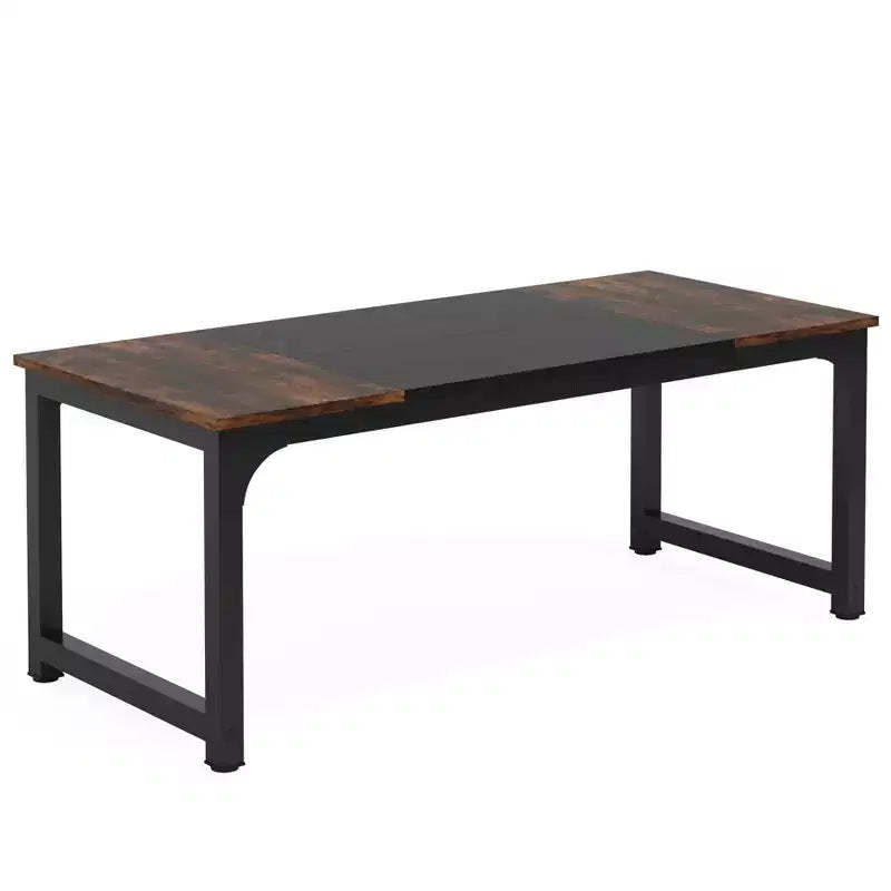 MAYEERTY 70.8 Inch Compact Conference Table, 6-Seater Office Desk with E1 Engineered Wood & 2x2 Metal Frame