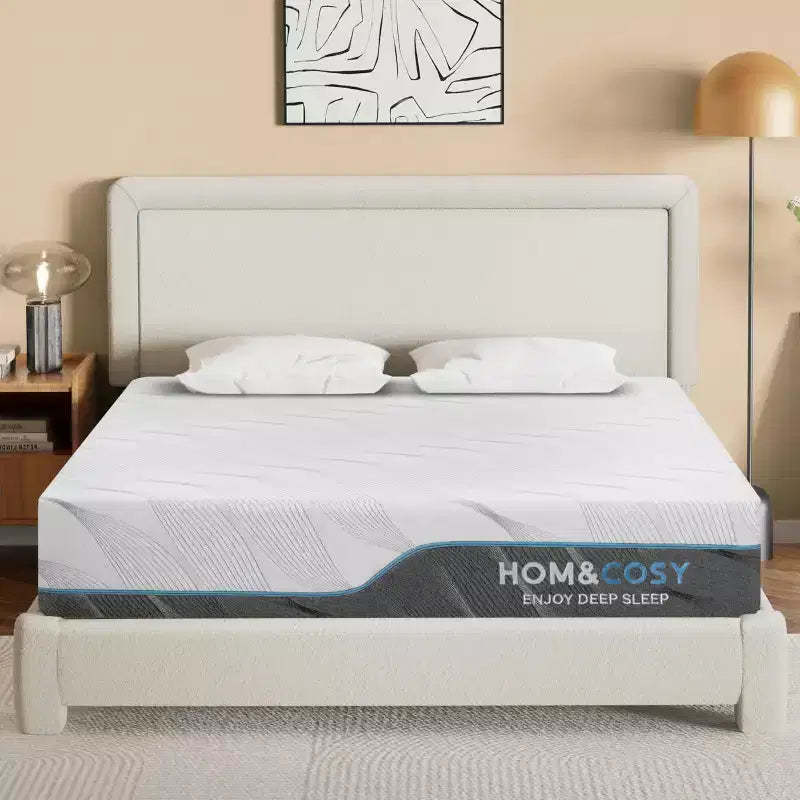 Dyonery Super hard full-size mattress, 8/10 inch thick - super hard double-sided reversible mattress, white