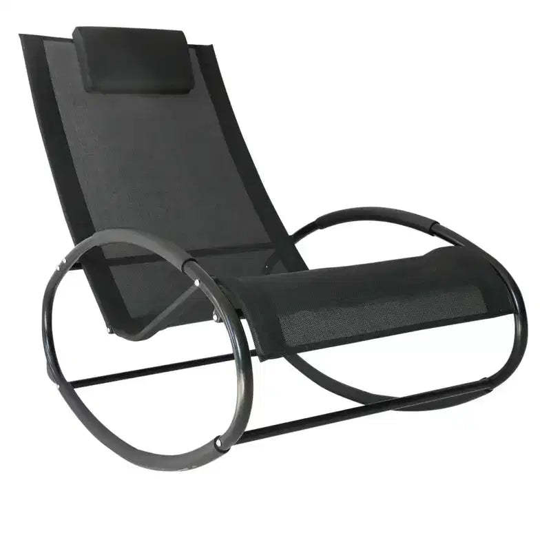Okak Patio Pool Lounger Outdoor Rocking Chair with Breathable Mesh Seat,1 Pc,Sun Bathing Chair Chaise Lounge for Pool,Beach,Porch&Backyard