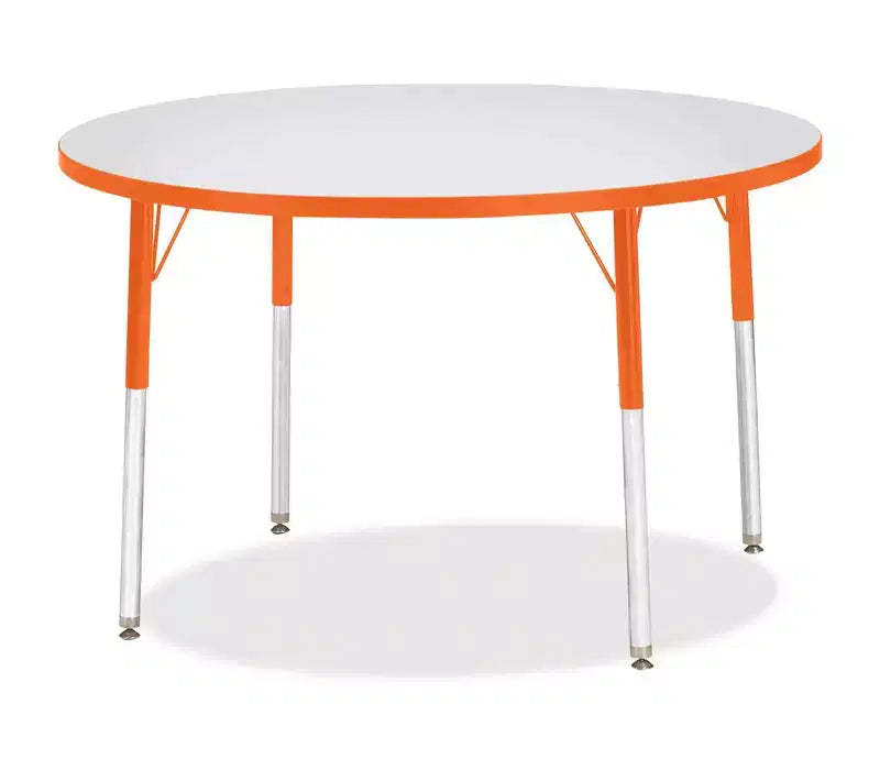 Jonti-Craft Berries Adult Height Color Edge Round Table 42 x 42 in Orange