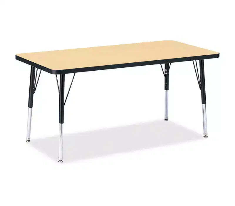 Jonti-Craft Berries Elementary Height Color Top Rectangle Table (24 x 48) in Black