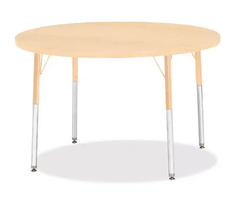Jonti-Craft Berries Adult Height Maple Top/Edge Round Table 42 x 42 in Beige