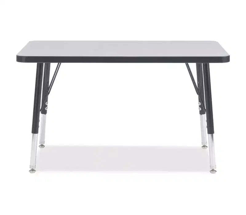 Jonti-Craft Berries Elementary Height Color Edge Rectangle Table (24 x 36) in Black