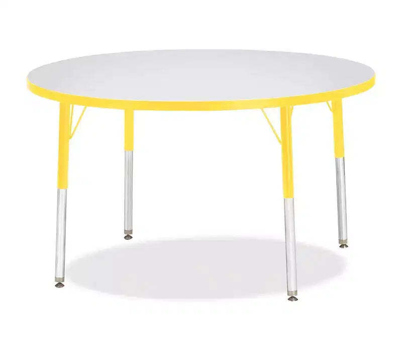Jonti-Craft Berries Elementary Height Color Edge Round Table 42 x 42 in Yellow