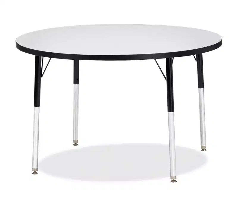 Jonti-Craft Berries Adult Height Color Edge Round Table 42 x 42 in Black