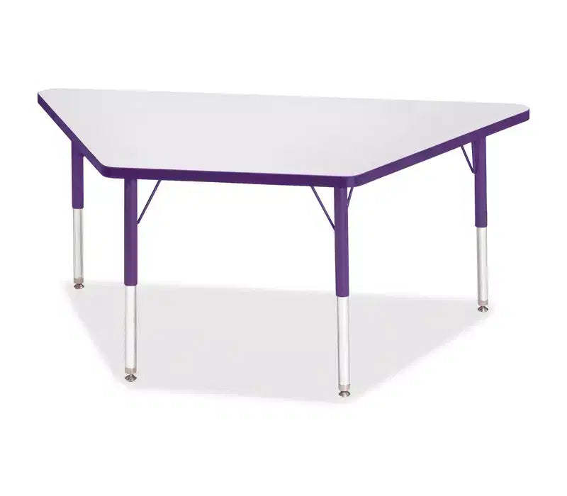 Jonti-Craft Berries Elementary Height Prism Edge Trapezoid Table 30 x 60 in Purple
