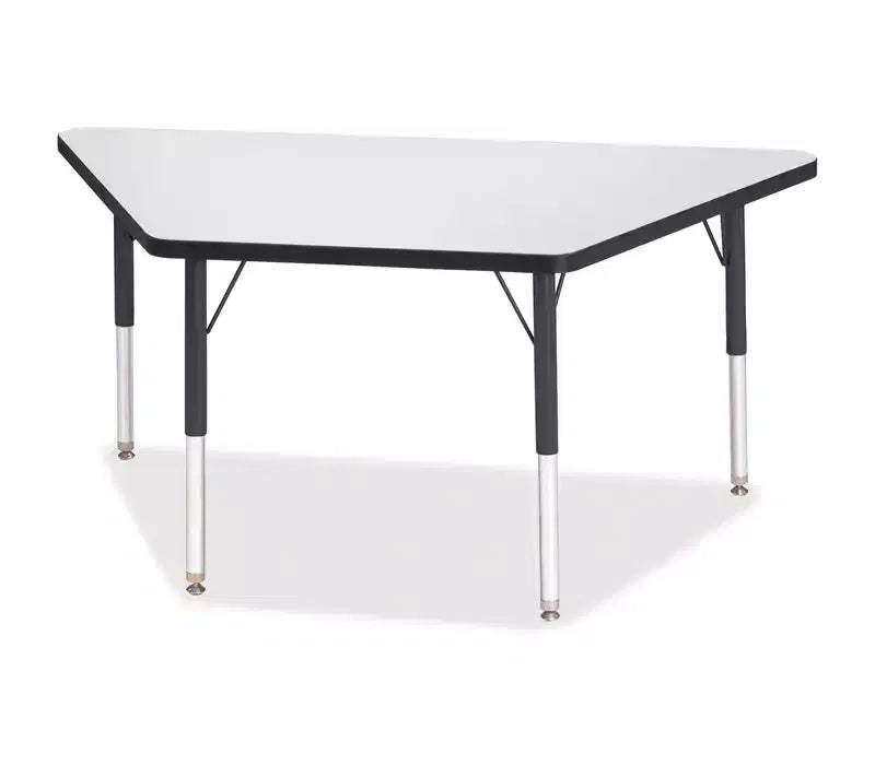 Jonti-Craft Berries Elementary Height Prism Edge Trapezoid Table (24 x 48) in Black