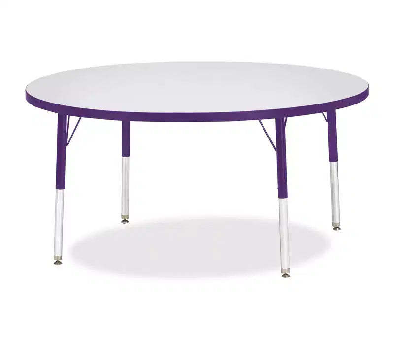 Jonti-Craft Berries Elementary Height Color Edge Round Table 48 x 48 in Purple