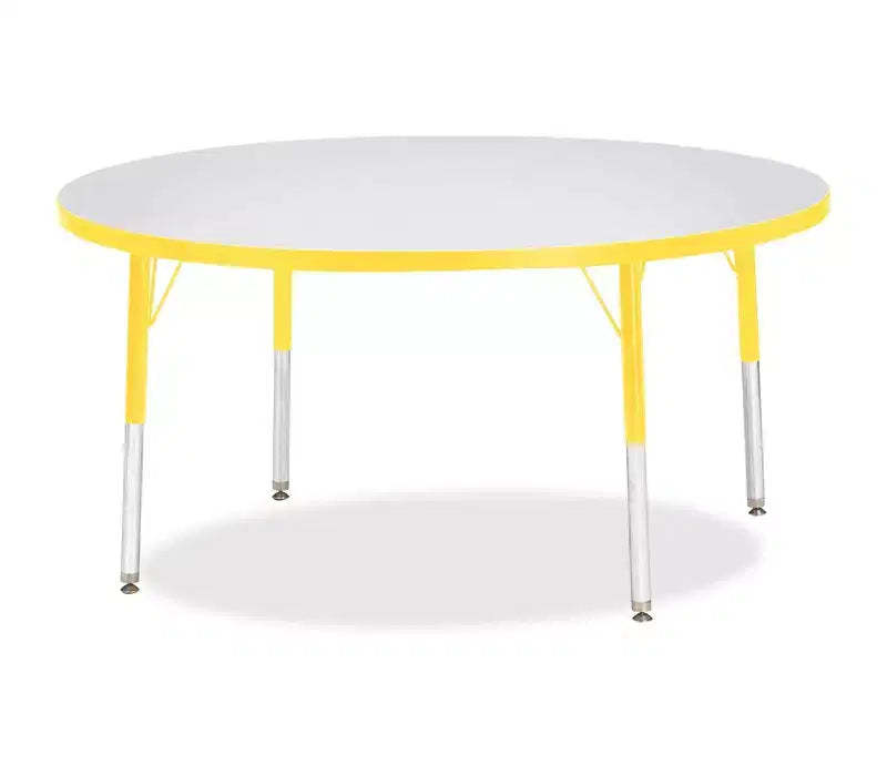 Jonti-Craft Berries Elementary Height Color Edge Round Table 48 x 48 in Yellow