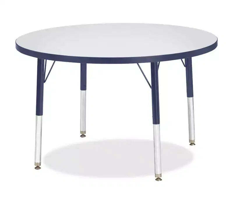 Jonti-Craft Berries Elementary Height Color Edge Round Table (36 x 36) in Blue