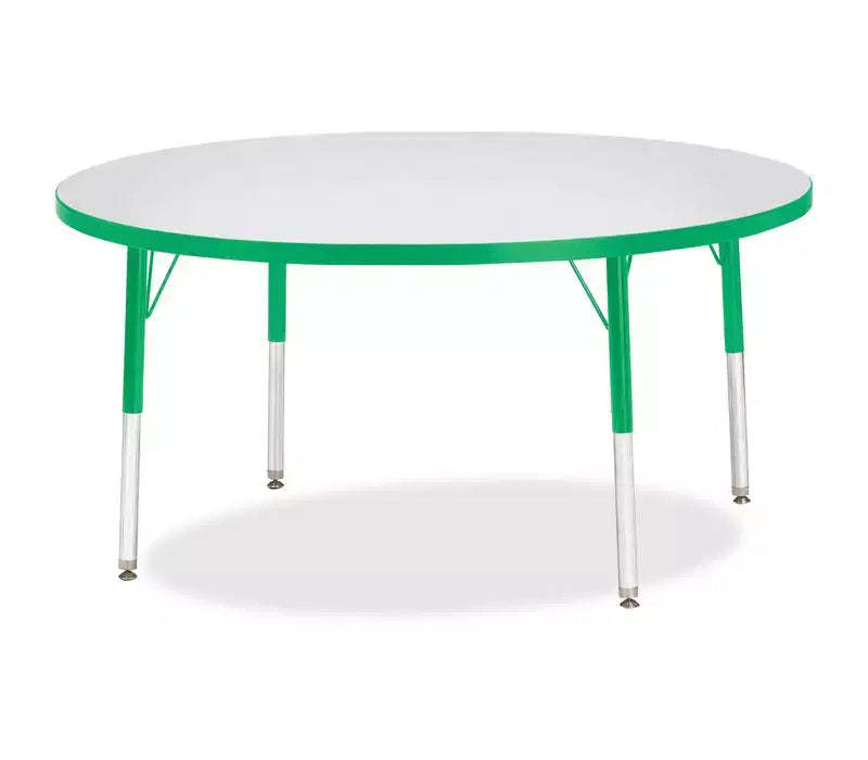 Jonti-Craft Berries Elementary Height Color Edge Round Table 48 x 48 in Green