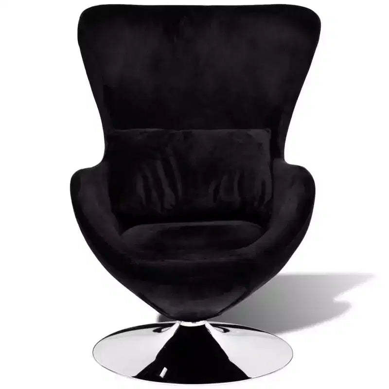 vidaXL Armchair Upholstered Swivel Accent Club Chair for Living Room Bedroom - Black