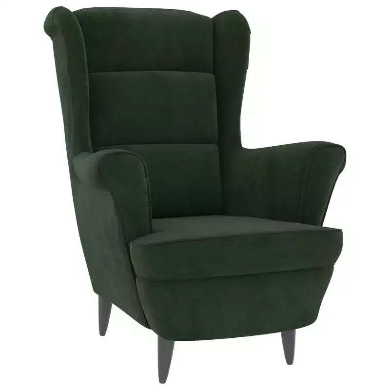 VidaXL Armchair Dark Green Velvet - Plywood Standard Accent Chair