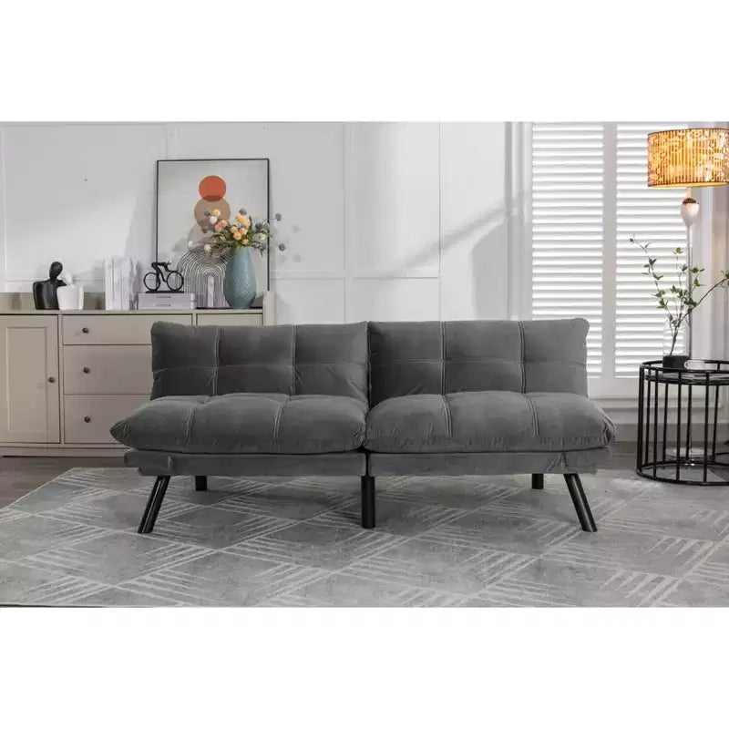 Okak Modern Sofa Bed Futon Couch, Convertible Small Sleeper Sofa Bed Loveseat Recliner for Small Apartments, living Room