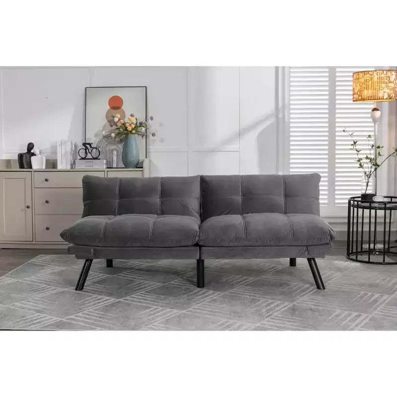 Okak Modern Sofa Bed Futon Couch, Convertible Small Sleeper Sofa Bed Loveseat Recliner for Small Apartments, living Room