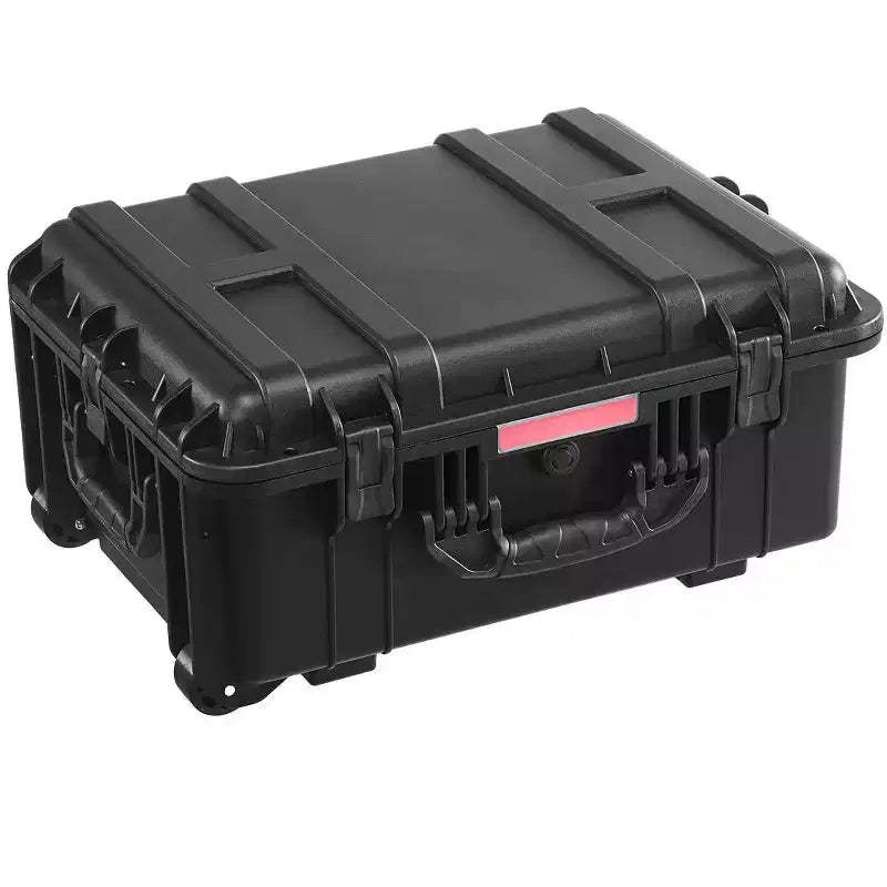 VEVOR Weatherproof Hard Case, Heavy Duty Protective Dry Box Case with Pre-Cut Foam, Wheels & Retractable Pull Handles for Travel, Hunt, Black