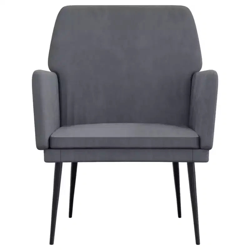 vidaXL Accent Chair with Arms Modern Single Sofa Chair for Living Room Velvet - Dark Gray