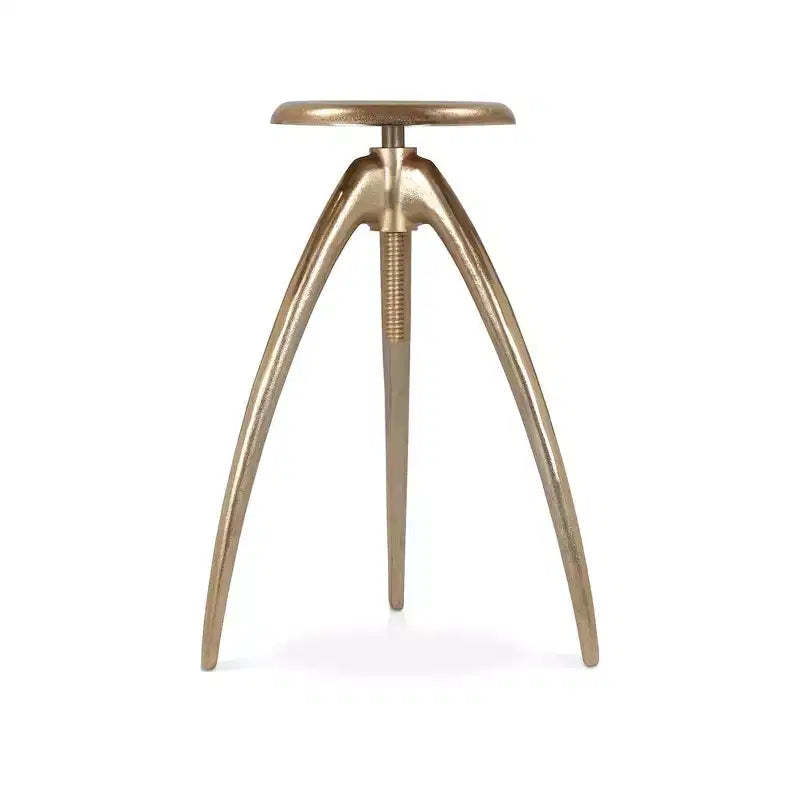 Meridian Furniture,Clara Gold Aluminum Counter/Bar Stool