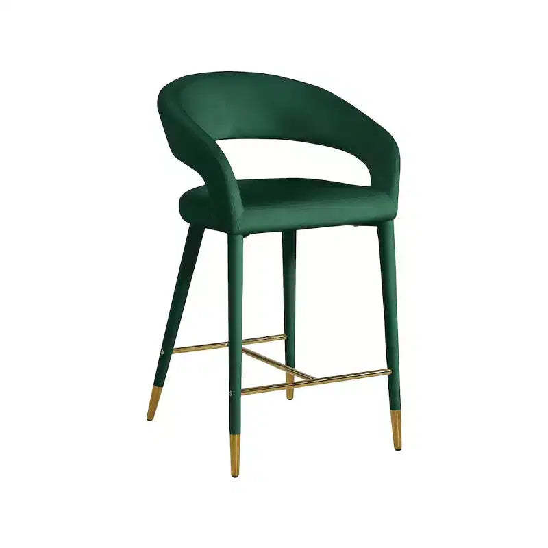 Meridian Furniture,Destiny Green Velvet Stool