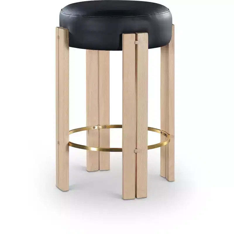 Meridian Furniture,Harrison Black Vegan Leather Counter Stool