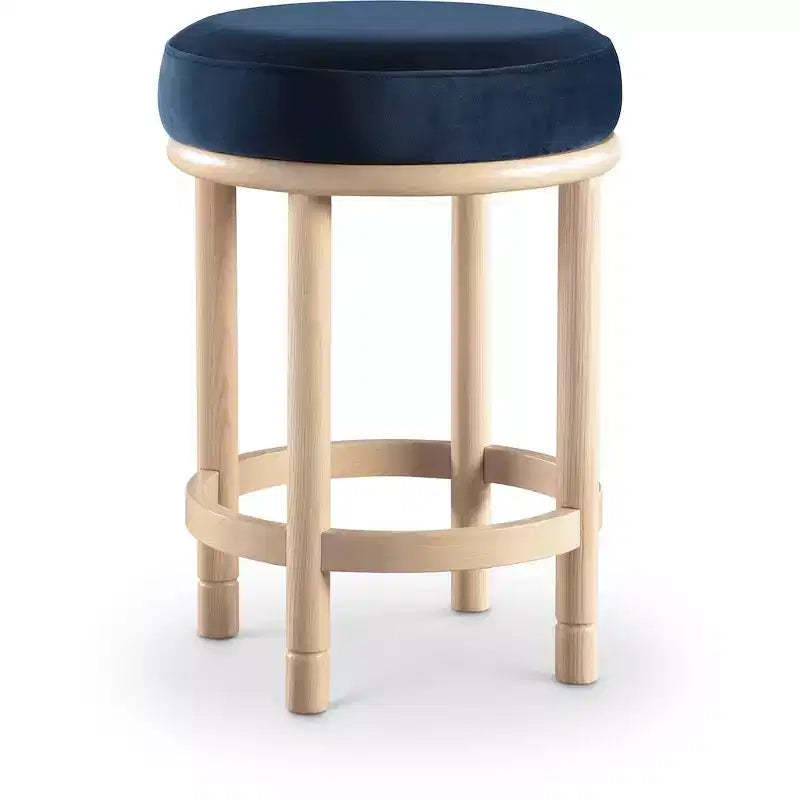 Meridian Furniture,Monette Navy Velvet Counter Stool