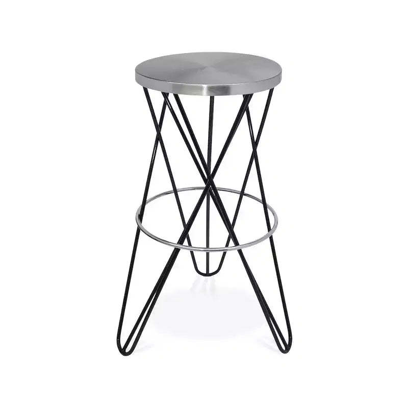 Meridian Furniture,Mercury Black Iron Bar Stool