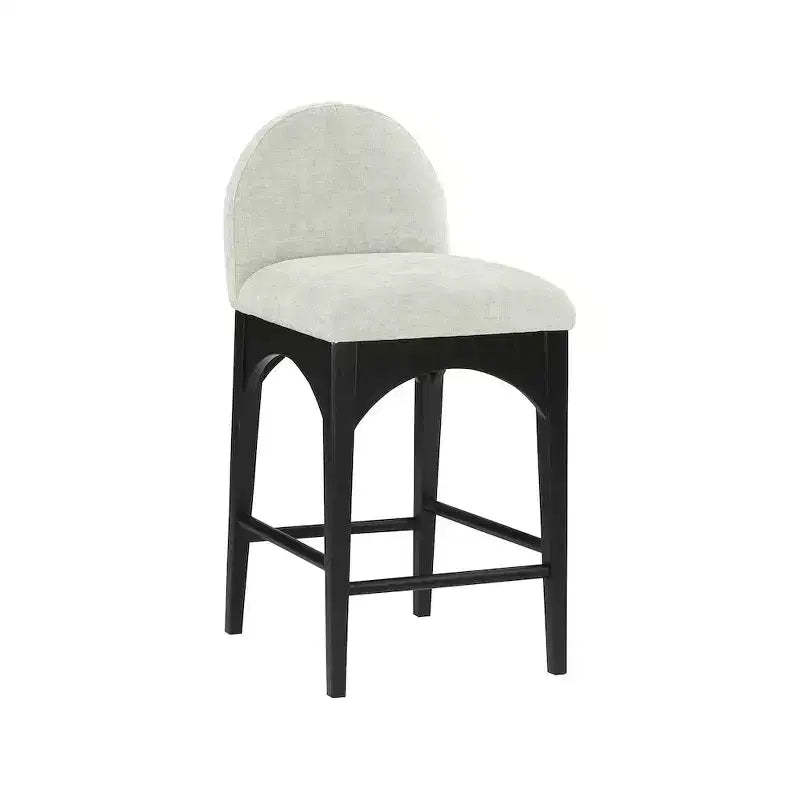 Meridian Furniture,Waldorf Mint Chenille Fabric Stool