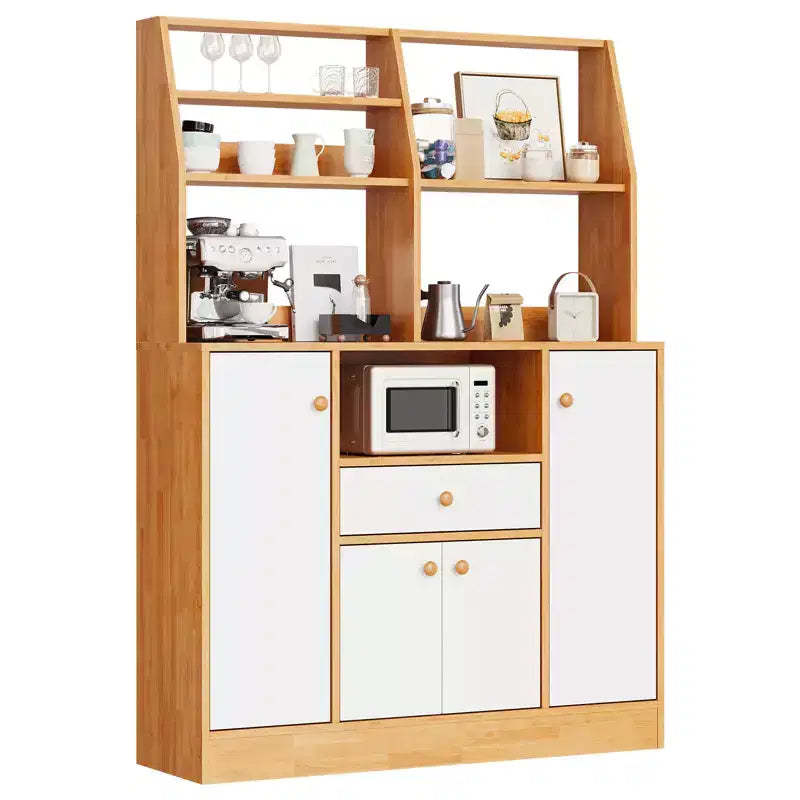 Kitchen Pantry Cabinet with Drawers - Wood Sideboard Buffet with Doors, Adjustable Shelf, Storage Rack, Coffee Bar Station for Kitchen Dining Room
