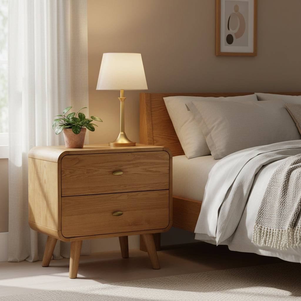 Coaster,Robyn 2-drawer Nightstand Bedside Table Light Ash