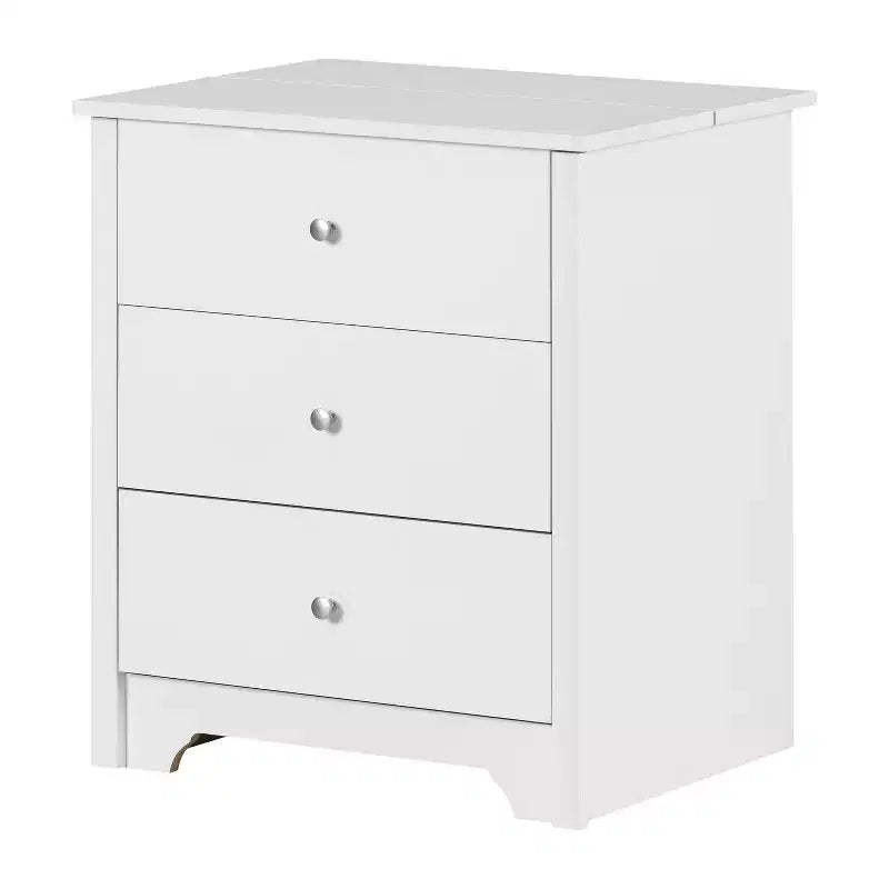 HomeStock Nightstand with Charging Station and Drawers