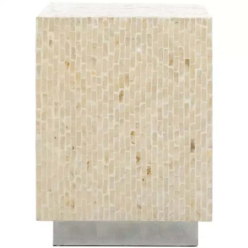 Scarlett Square Accent Table - ACC1809A - Natural/Silver - Safavieh