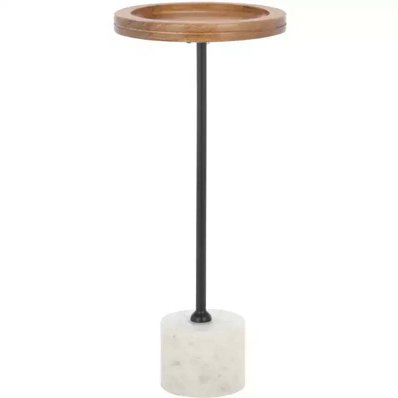 Elisabeth Round Side Table - ACC3736A - Brown/Black - Safavieh