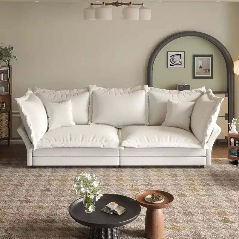 Whisen Cloud Sofa & Chaise Lounge with Multiple Pillows and Luxurious Design for Ultimate Comfort