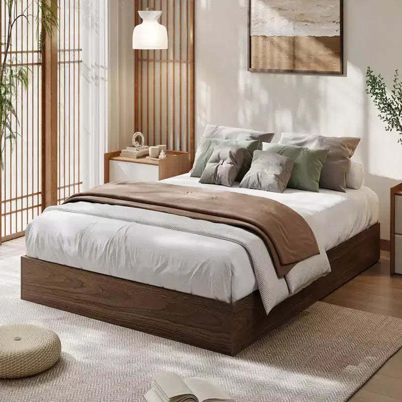 Twin Size Wood Platform Bed Frame - Wooden Bed Frame Without Headboard, Wood Slat Support, No Box Spring Needed, Easy Assembly