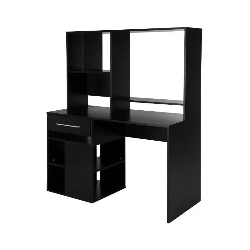 HomeStock Home Office Computer Desk Pure Black Annexe