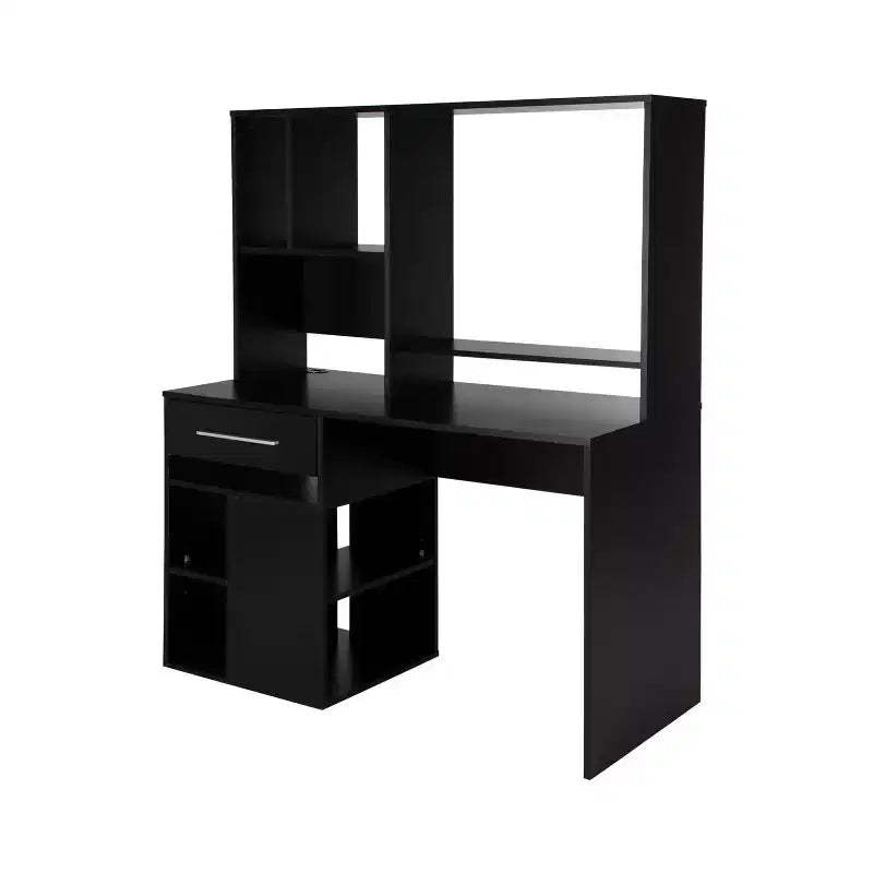 HomeStock Home Office Computer Desk Pure Black Annexe