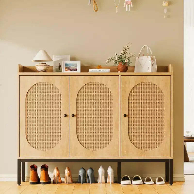 Sleek Entryway Shoe Cabinet  28-Pair Storage Organizer with Adjustable Shelf & Wall-Mount Safety  Modern Narrow Design for Hallways/Apartments