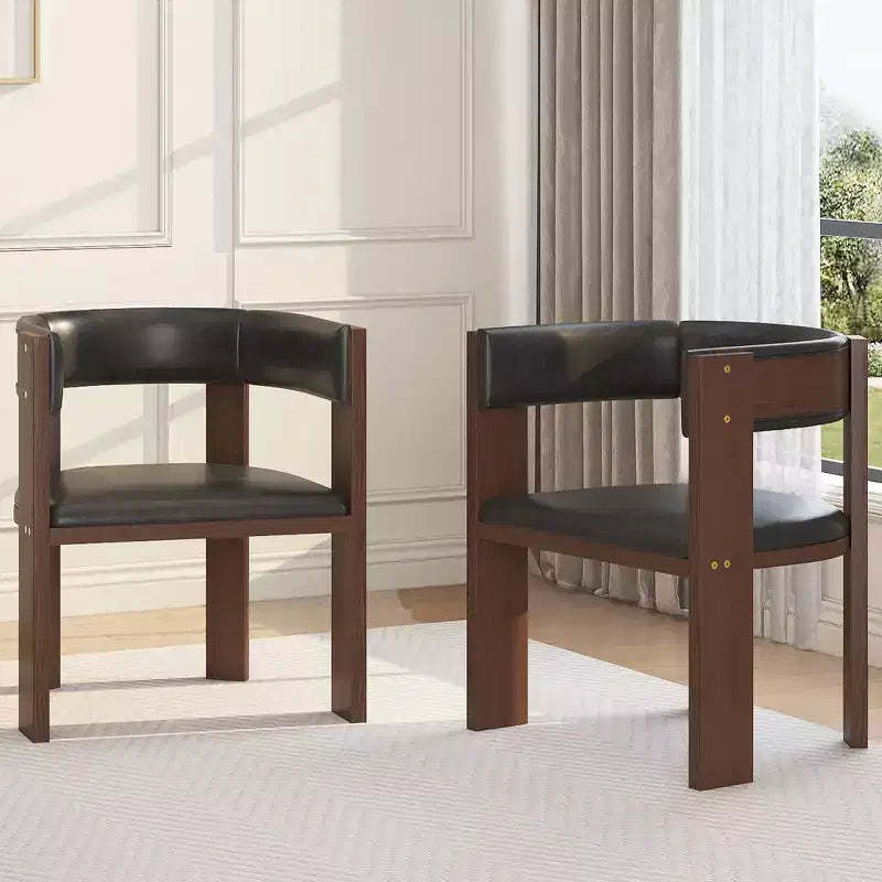 Upholstered Dining Chairs, Modern Fabric Dining Room Kitchen Side Chair with Padded Seat and Wood Legs