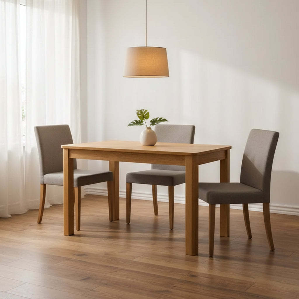 vidaXL Solid Acacia Wood Dining Table - Vintage Style Rectangular Dinner Table for Living Room, Kitchen - Brown Honey Finish (43.3x21.7x29.9)