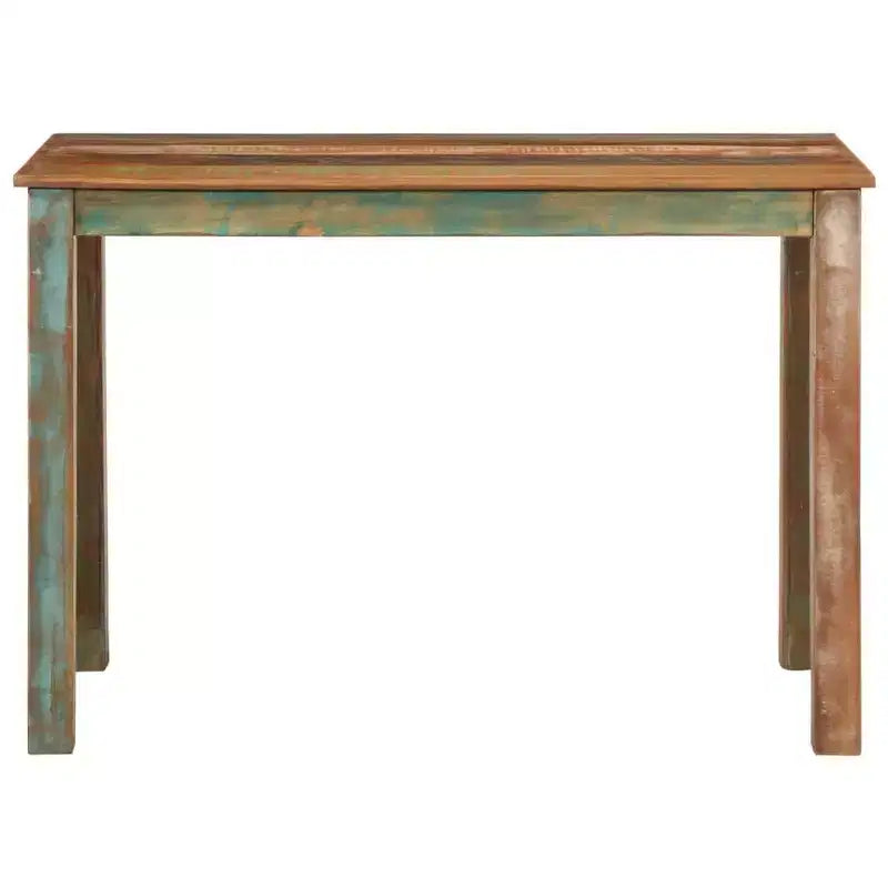 vidaXL Dining Table - Solid Wood Reclaimed, Multicolour Finish, Vintage Rectangular Design, 43.3x21.7x29.9 for Home, Kitchen, Meal Area