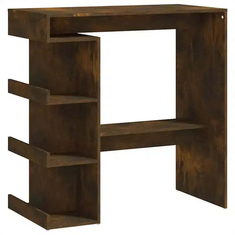 vidaXL Bar Table Smoked Oak Engineered Wood 39.4 x 19.7 x 40.0 in