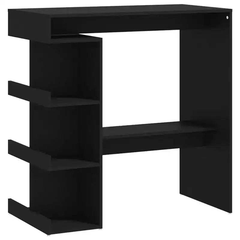 vidaXL Compact Space-Saving Bar Table with Storage Racks - 39.4x19.7x40 - Modern Design in Black