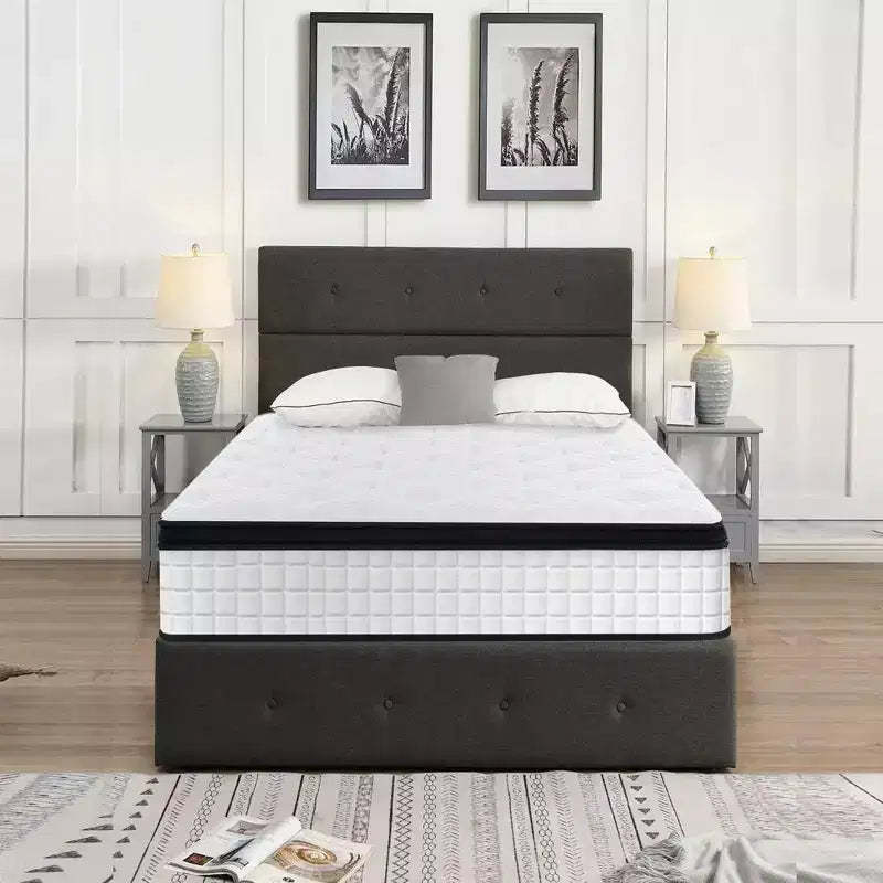 GDFStudio Cliff Modern 12 Breathable Cool Cover and Memory Foam Hybrid Mattress