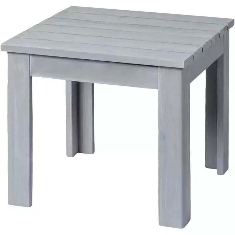 VINGLI Outdoor Adirondack Side Table, 18 Square Thick Wooden Coffee Table, Patio Side Table Conversation End Table for Patio Backyard, Garden